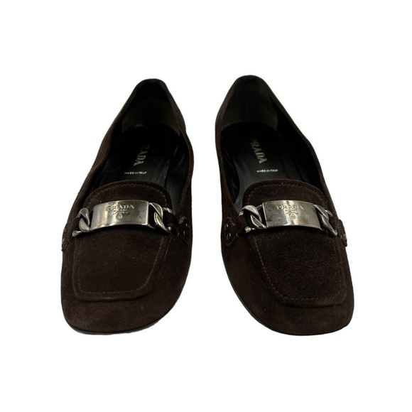 PRADA Suede Leather Loafers - Picture 5 of 16